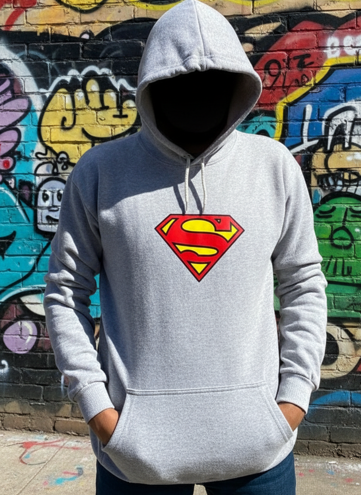 Printed Grey Hoodie for Teens & Adults (Men & Women)