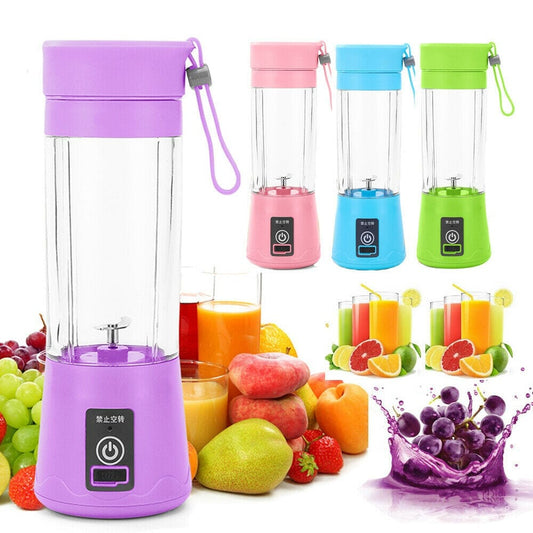 Portable 2-in-1 Juicer Blender – USB Rechargeable, 6 Blades