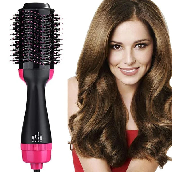 Hot Air Brush - Comb For Drying, Straightening, and Curling+ self cleaning Hair Brush