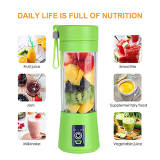 Portable 2-in-1 Juicer Blender – USB Rechargeable, 6 Blades