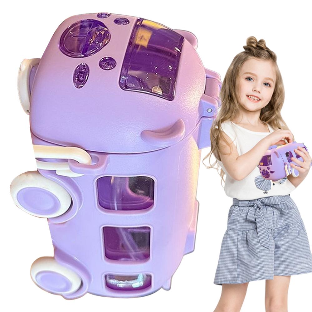 Bus Shape Water Bottle with Handle for Kids Toddler School Sports Camping