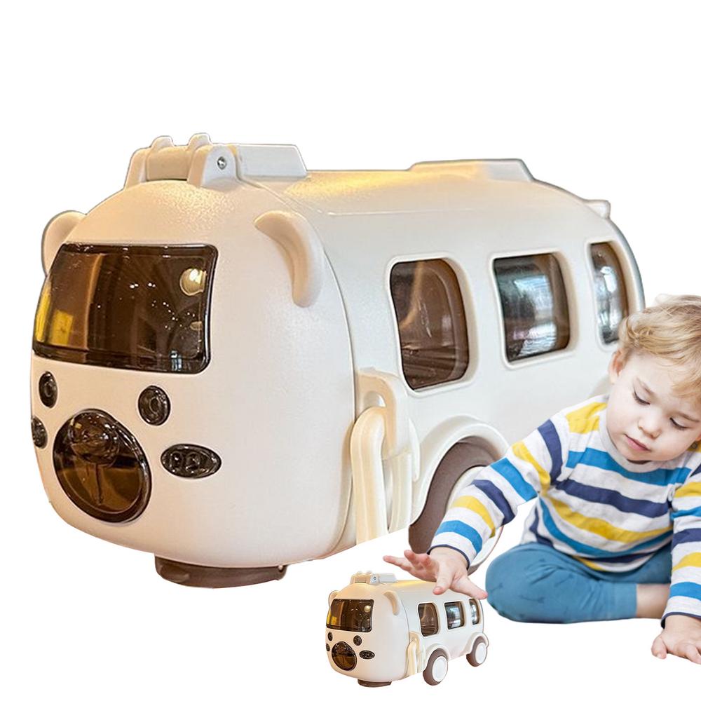 Bus Shape Water Bottle with Handle for Kids Toddler School Sports Camping