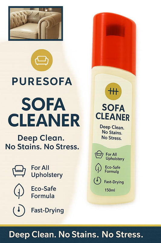 Puresofa | Sofa Cleaner Spray | Upholstery & Fabric Safe | Deep Cleaning | Stain Remover | Fast Dry | Pleasant Scent | 150ml