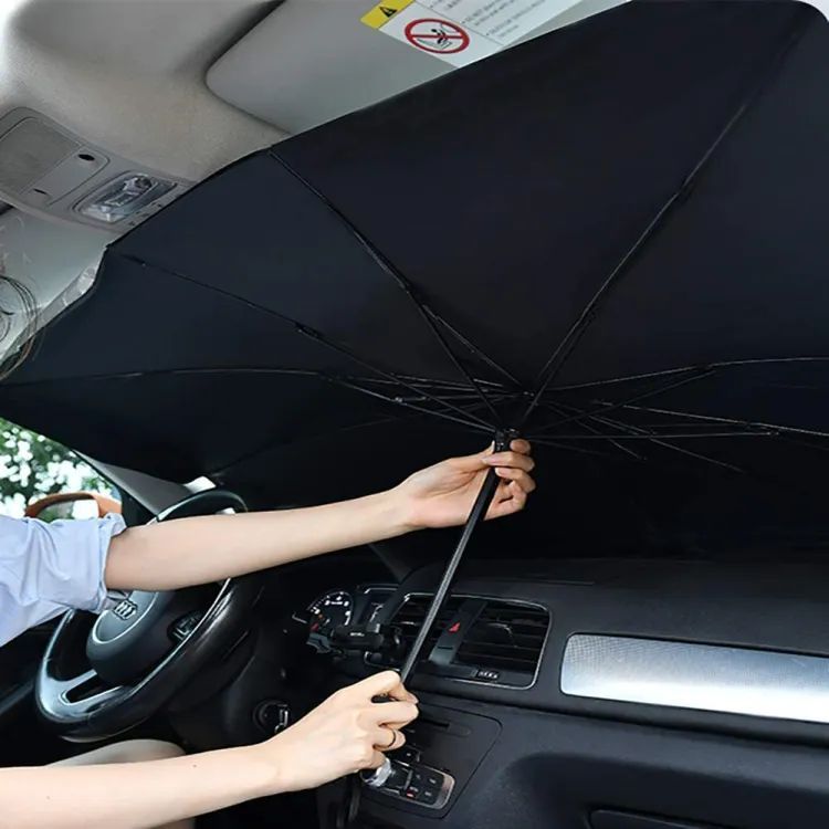 Car Windshield Sunshade Cover Umbrella for UV Reflecting and Heat Protection Foldable High Quality Car Sunshades for Windshield Interior Heat Protection Windshield Sun Shade Cover Umbrella Style Car Interior Protection Accessories