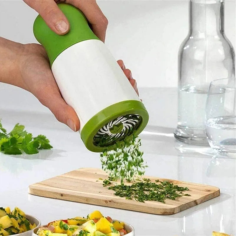 Herbs Grinder Manual Multifunctional Stainless Steel Chopper Dhanya Podina Chopper Coriander and Mint Leaves Hand Crusher All Herbs High Quality Chopper