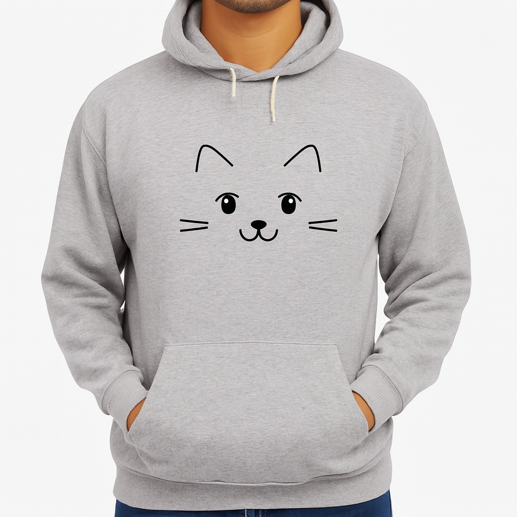 Printed Grey Hoodie for Teens & Adults (Men & Women)