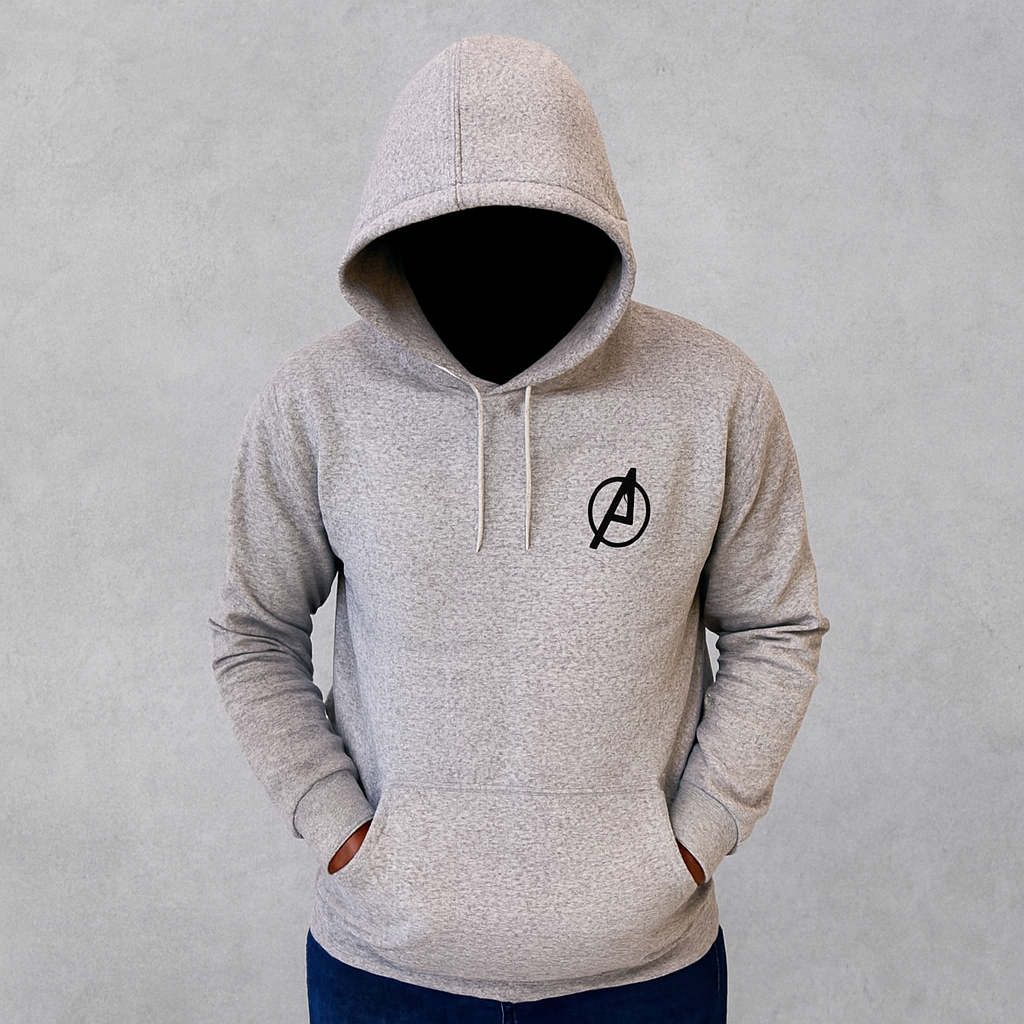 Printed Grey Hoodie for Teens & Adults (Men & Women)