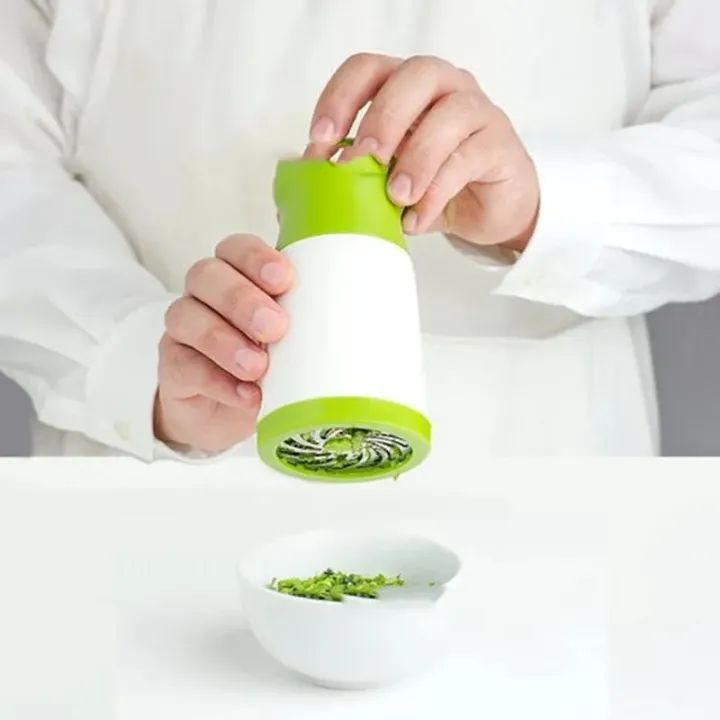 Herbs Grinder Manual Multifunctional Stainless Steel Chopper Dhanya Podina Chopper Coriander and Mint Leaves Hand Crusher All Herbs High Quality Chopper