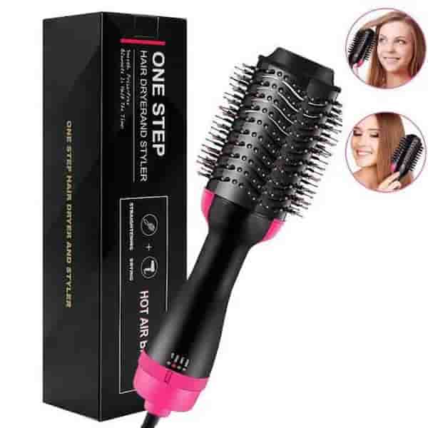 Hot Air Brush - Comb For Drying, Straightening, and Curling+ self cleaning Hair Brush