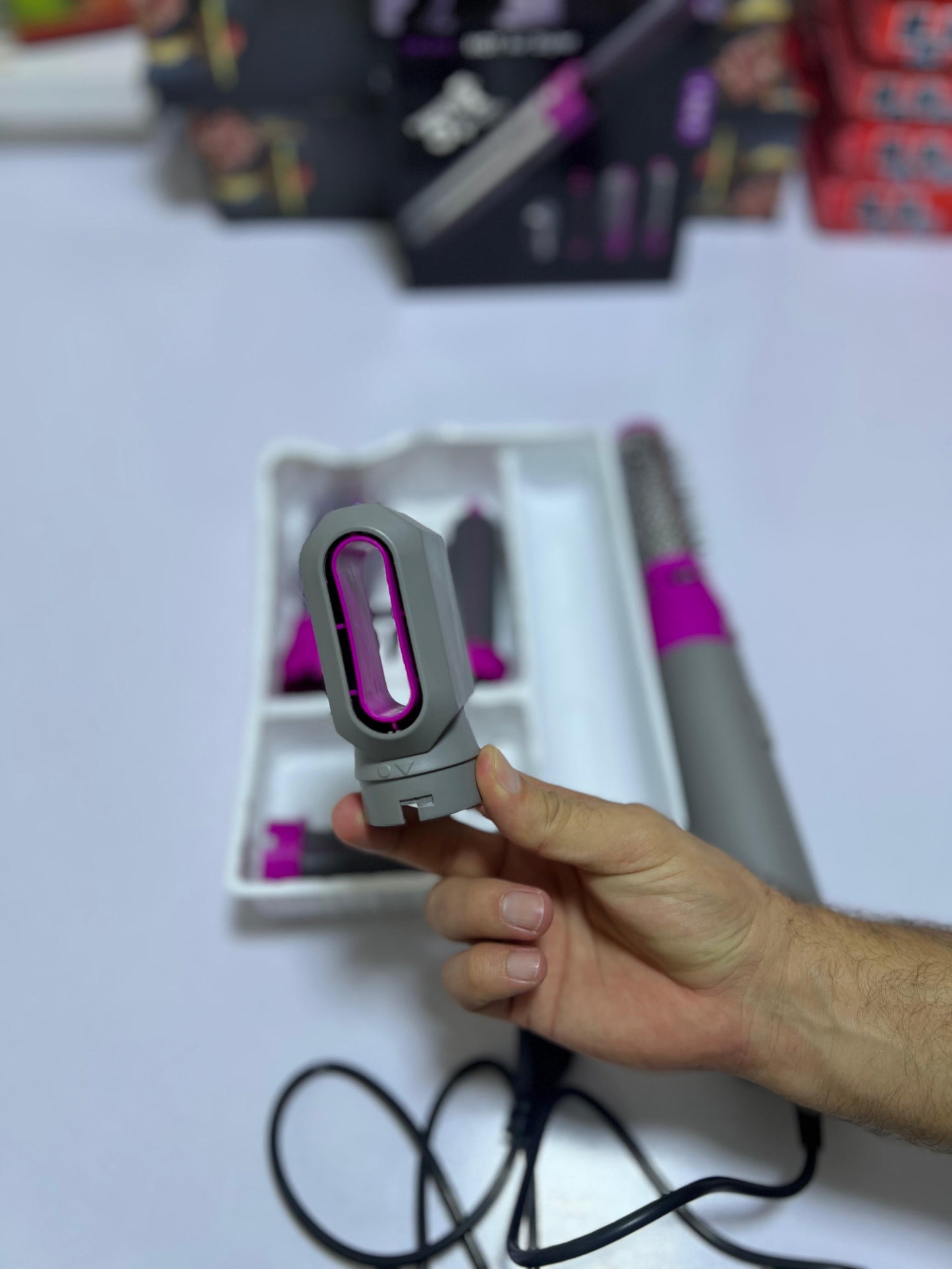 5 In 1 Hair Dryer Brush Electric Blow Dryer Hair Comb Curling Brush Kit Straightener