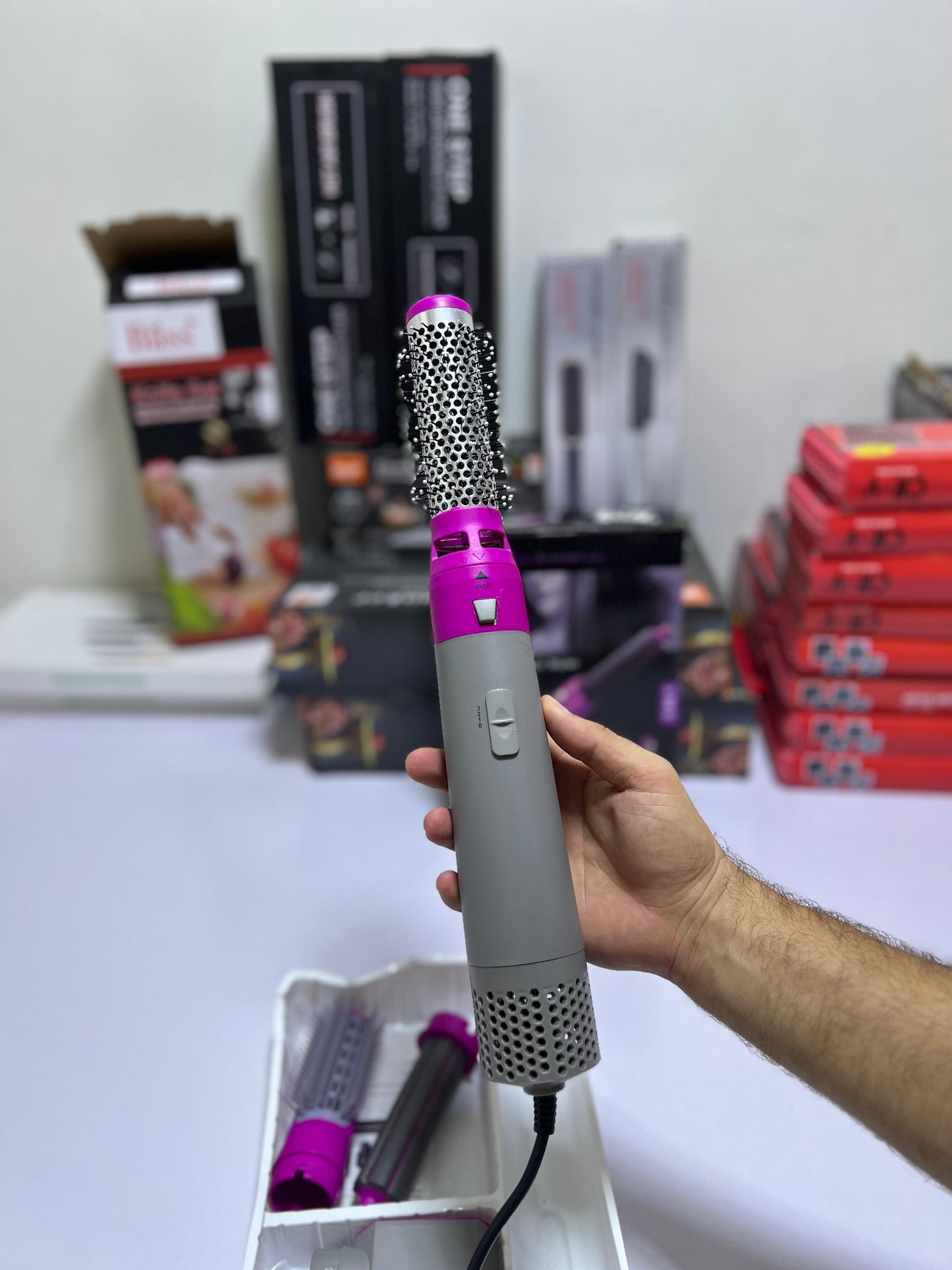 5 In 1 Hair Dryer Brush Electric Blow Dryer Hair Comb Curling Brush Kit Straightener