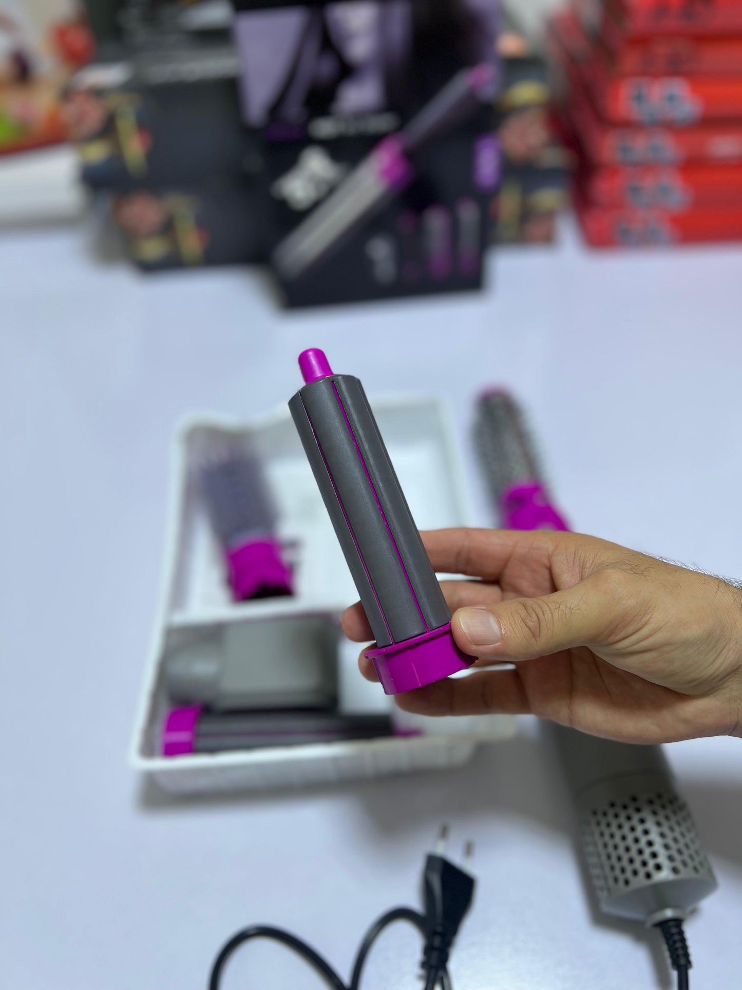 5 In 1 Hair Dryer Brush Electric Blow Dryer Hair Comb Curling Brush Kit Straightener